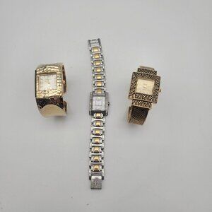 Lot of 3 Womens Watches Brighton Vivani Studio Cuff Bracelet All NEED BATTERIES